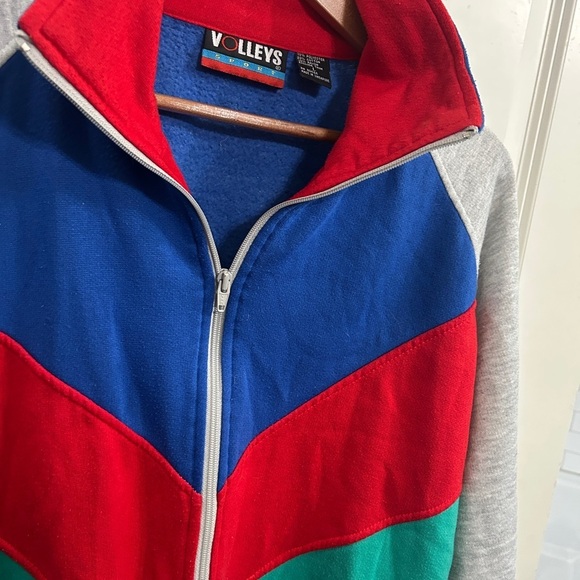 EUC Volleys sport size L athletic zip up jacket in fleece. The coolest. Unisex - Picture 3 of 9
